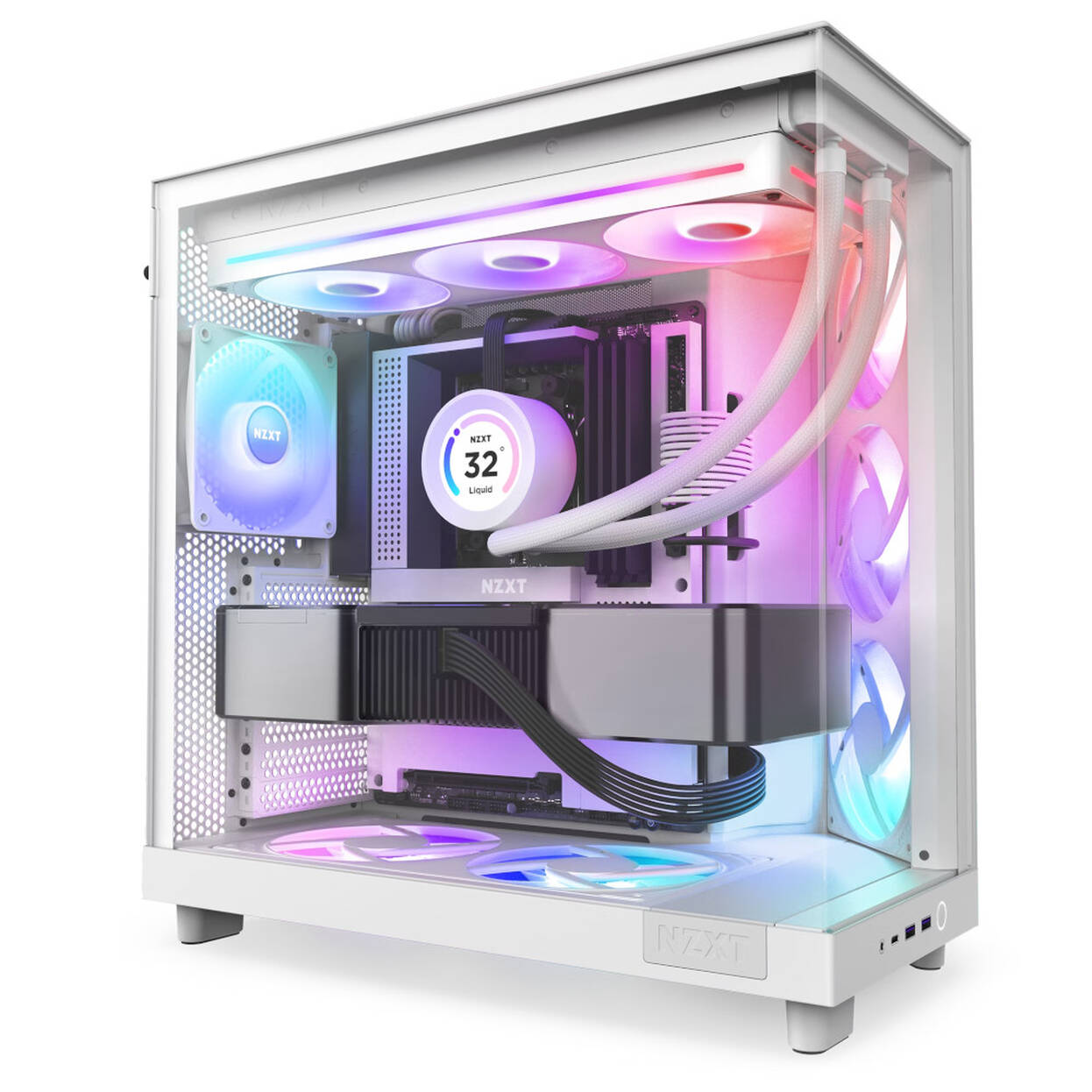 NZXT F360 RGB Core Case Fan, 360 mm Uni-Frame - Black