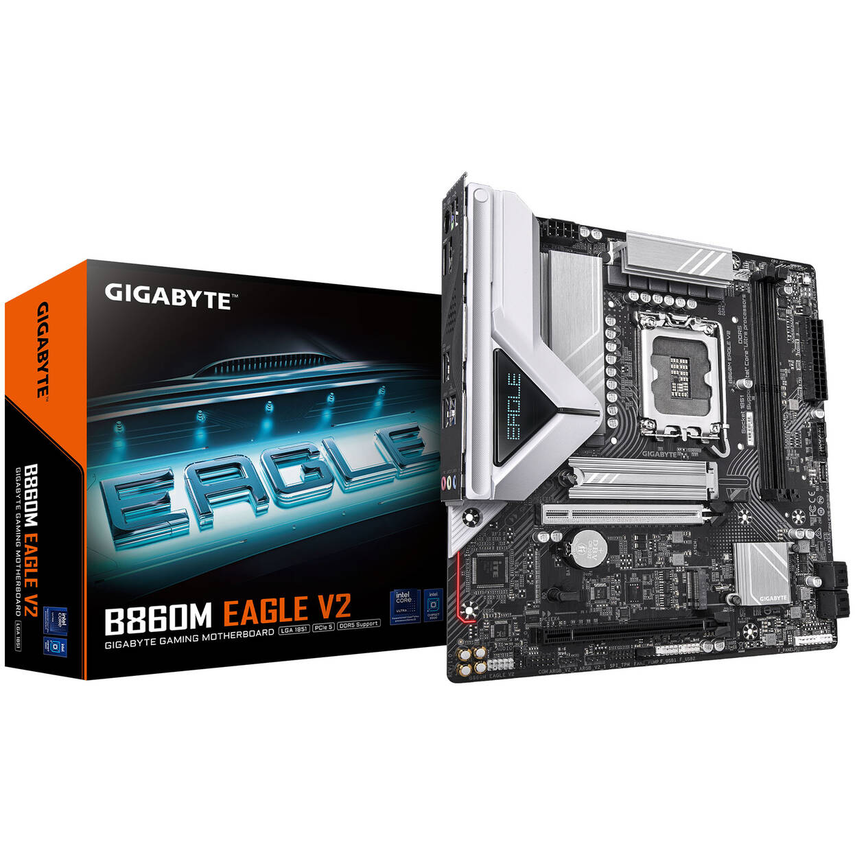 GIGABYTE B860M Eagle V2 Motherboard, Socket 1851, Intel B860, mATX, DDR5