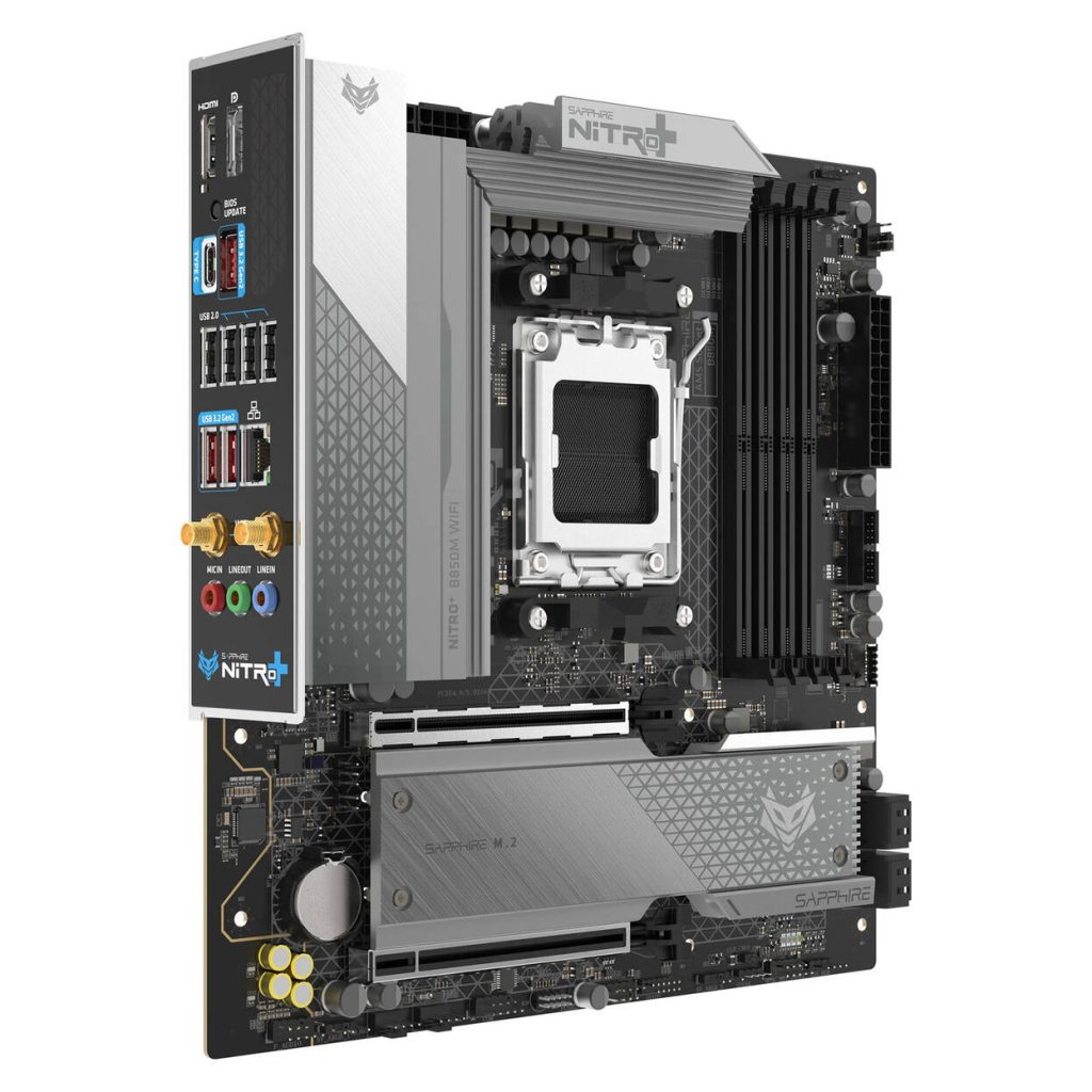 Sapphire Nitro+ B850M WiFi Motherboard, Socket AM5, AMD B850, mATX, DDR5