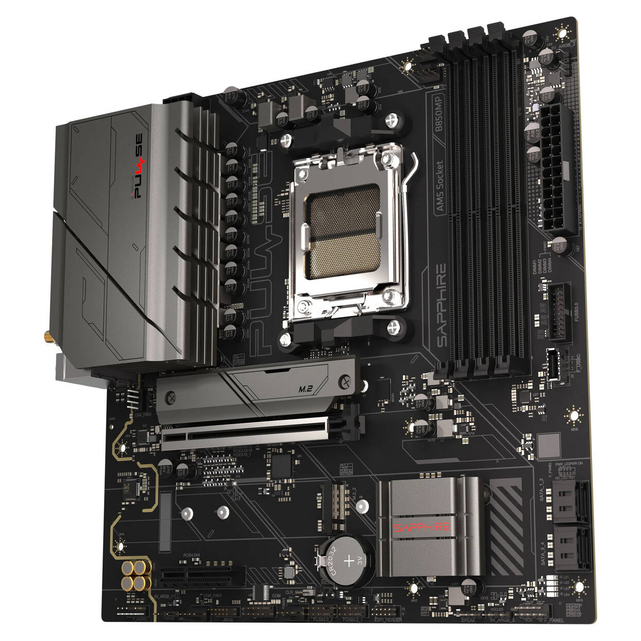 Sapphire Pulse B850M WiFi motherboard, Socket AM5, AMD B850, mATX, DDR5