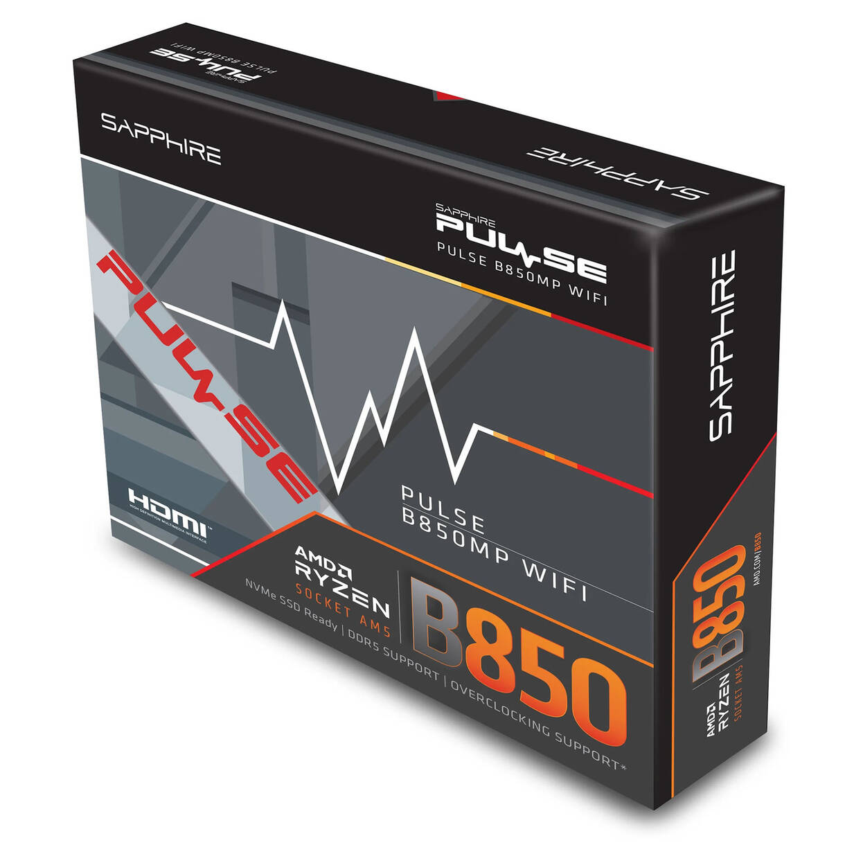 Sapphire Pulse B850M WiFi motherboard, Socket AM5, AMD B850, mATX, DDR5