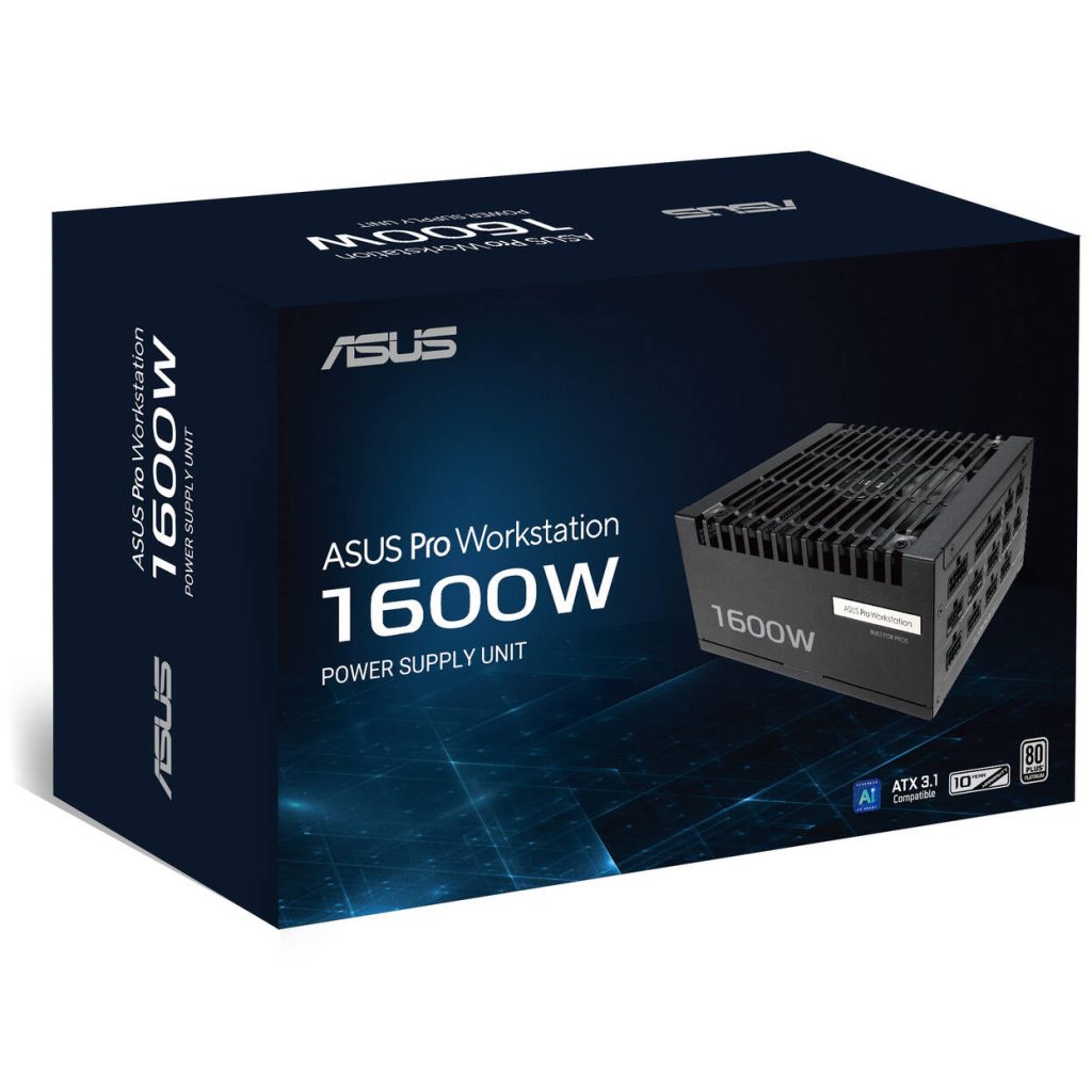 ASUS Pro WS Platinum, 80 PLUS Platinum power supply, modular, ATX 3.1, PCIe 5.1 - 1600 Watt