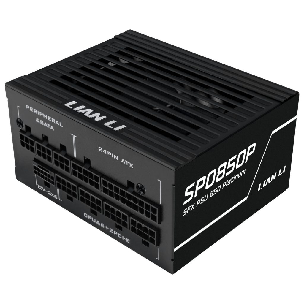 Lian Li SP Series Platinum 80 PLUS Platinum Power Supply, SFX, fully modular, PCIe 5.1, ATX 3.1 - 850 Watts, black