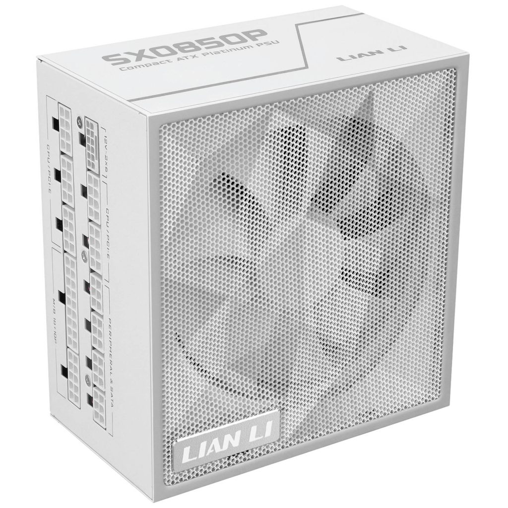 Lian Li SX Series 80 PLUS Platinum power supply, fully modular, PCIe 5.1, ATX 3.1 - 850 watts, white