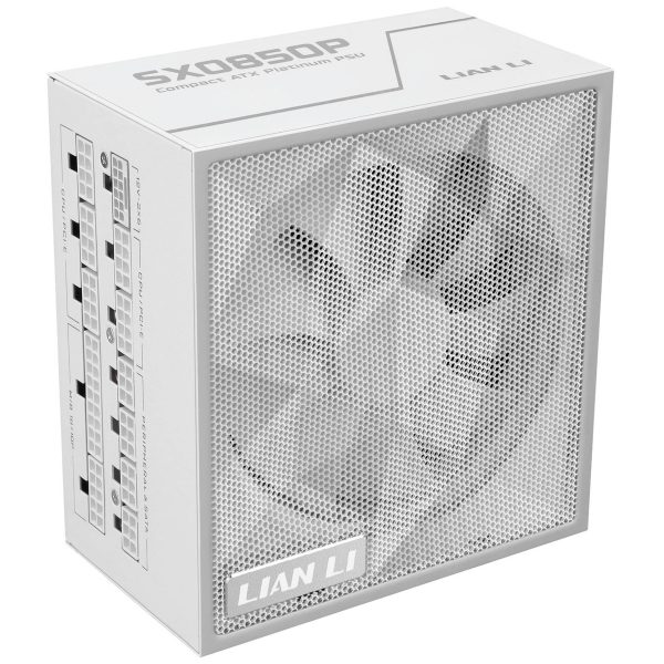 Lian Li SX Series 80 PLUS Platinum power supply, fully modular, PCIe 5.1, ATX 3.1 – 850 watts, white