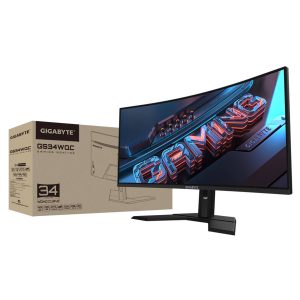 GIGABYTE GS34WQC, 34-inch WQHD Gaming Monitor, 120Hz, VA, FreeSync Premium