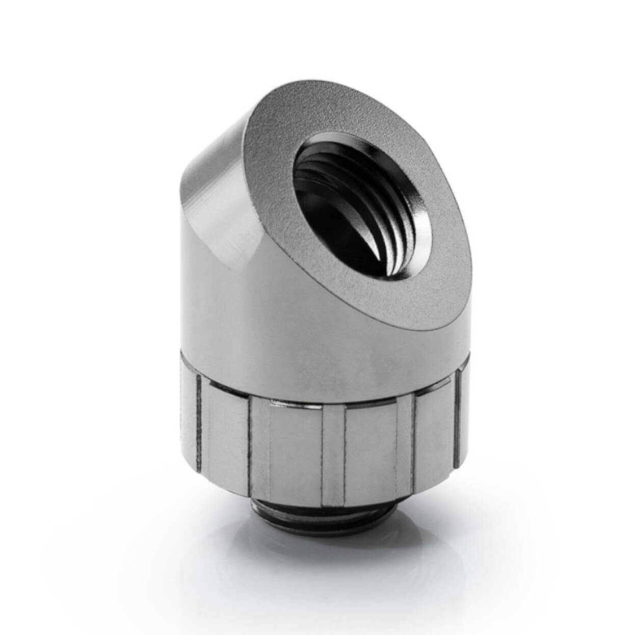 Bitspower Artemis 45 Degree Fitting - rotary, platinum grey