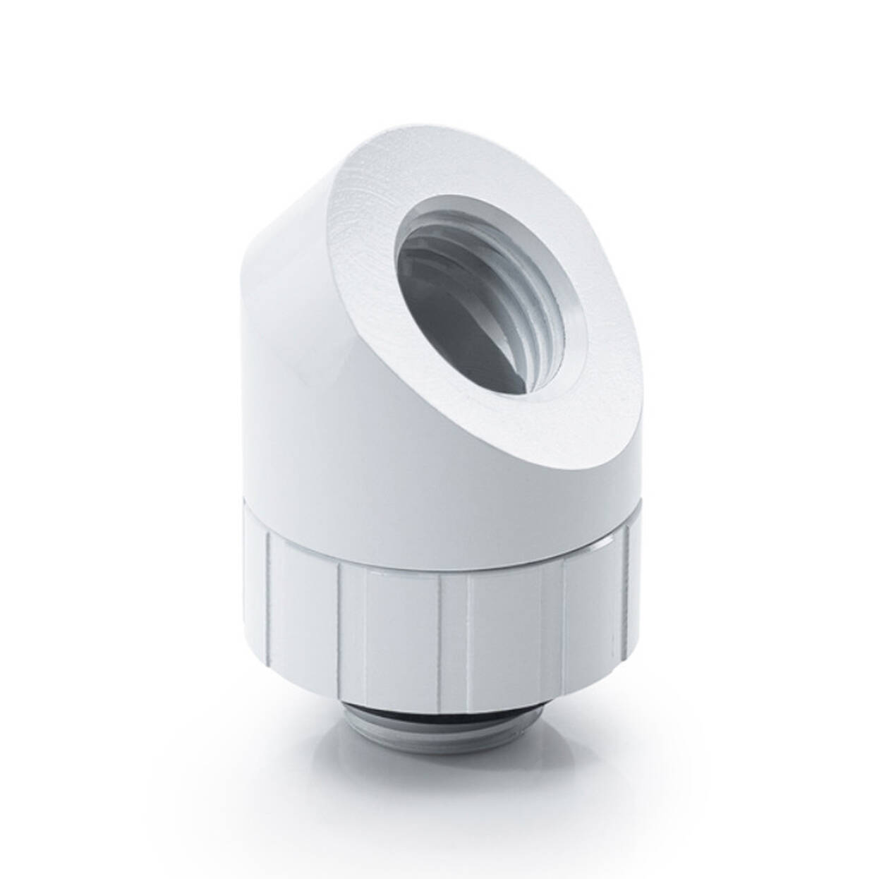 Bitspower Artemis 45 Degree Fitting - rotary, arctic white