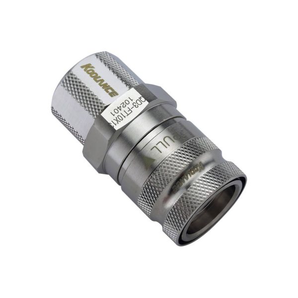 Koolance QD3 Quick Disconnect straight female to 13/10mm – no-spill, silver
