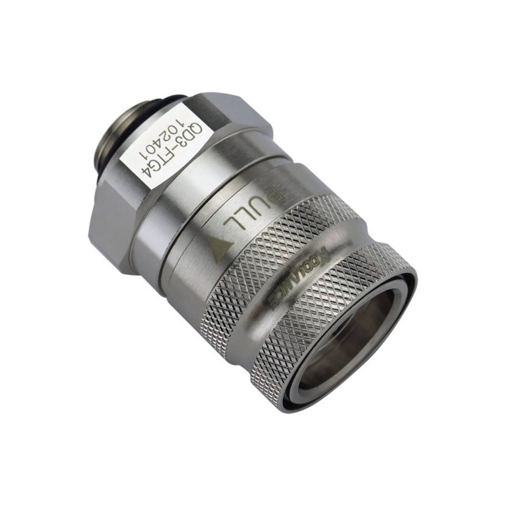 Koolance QD3 Quick Disconnect Straight Female to G1/4 Inch Male - No-Spill, Silver : image 1