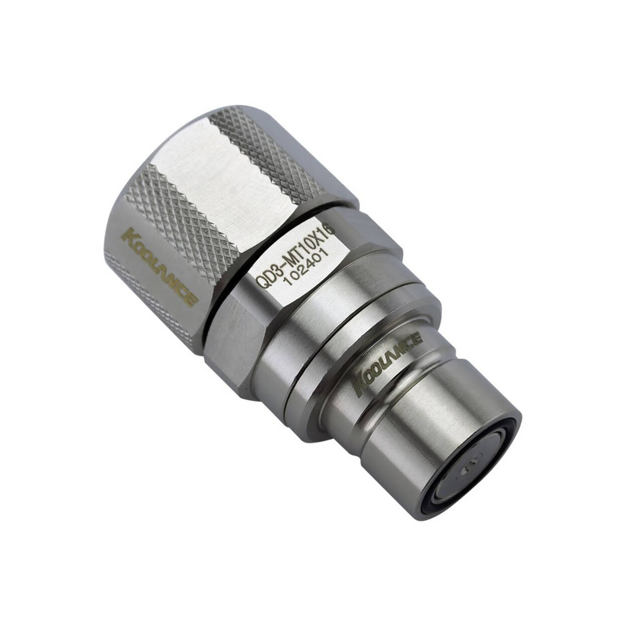 Koolance QD3 Quick Disconnect straight male to 16/10mm - no-spill, silver