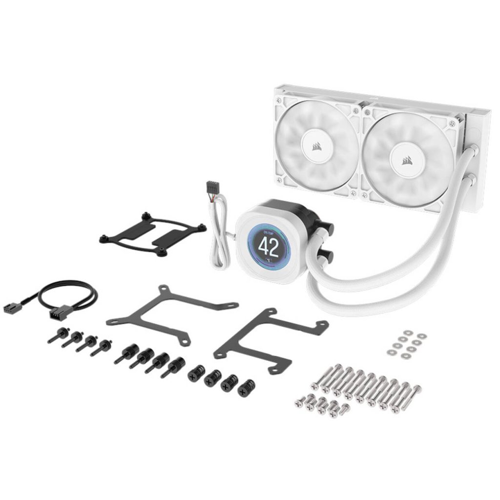 Corsair Nautilus RS 240 LCD ARGB All-in-One Water Cooling - 240 mm, white