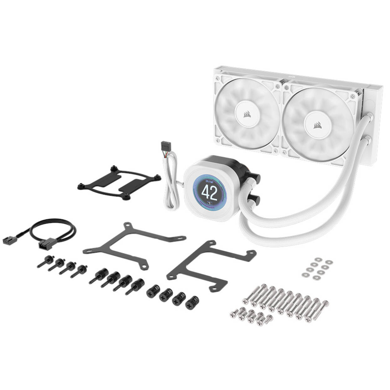 Corsair Nautilus RS 240 LCD ARGB All-in-One Water Cooling - 240 mm, white