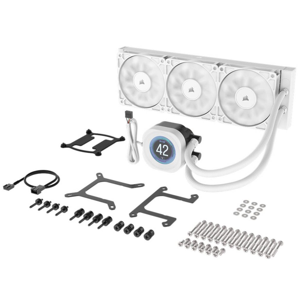 Corsair Nautilus RS 360 LCD ARGB All-in-One Water Cooling - 360 mm, white