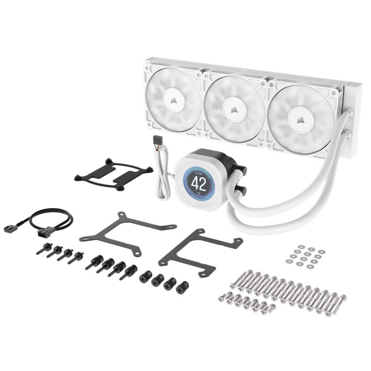Corsair Nautilus RS 360 LCD ARGB All-in-One Water Cooling - 360 mm, white
