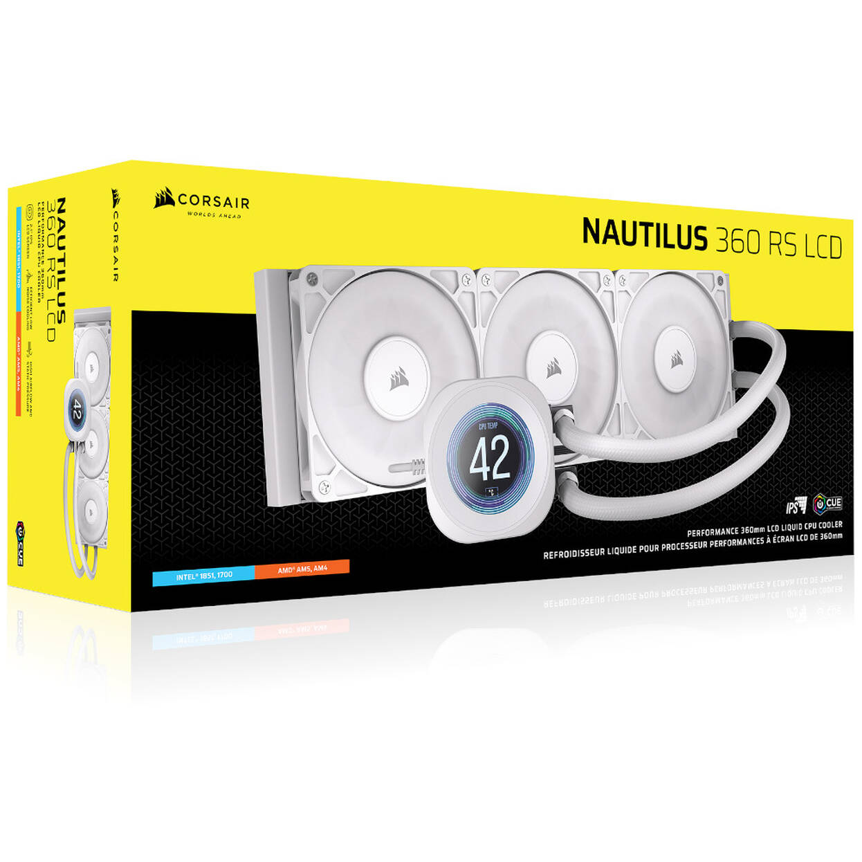 Corsair Nautilus RS 360 LCD ARGB All-in-One Water Cooling - 360 mm, white