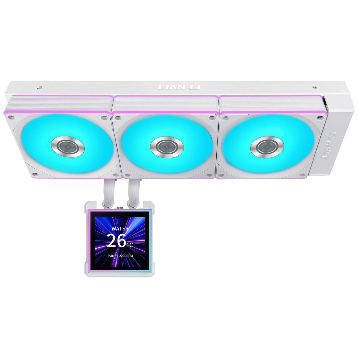 Lian Li HydroShift II LCD-S 360CL AiO Water Cooling, RGB, LCD Display - 360mm, white