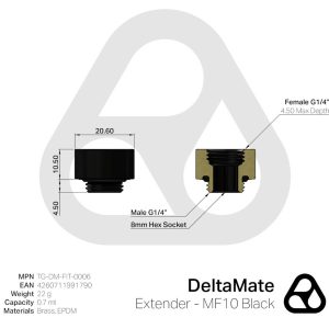 Thermal Grizzly DeltaMate Extender - MF10, black