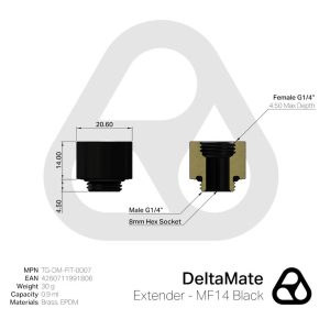 Thermal Grizzly DeltaMate Extender - MF14, black