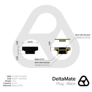 Thermal Grizzly DeltaMate Plug - black