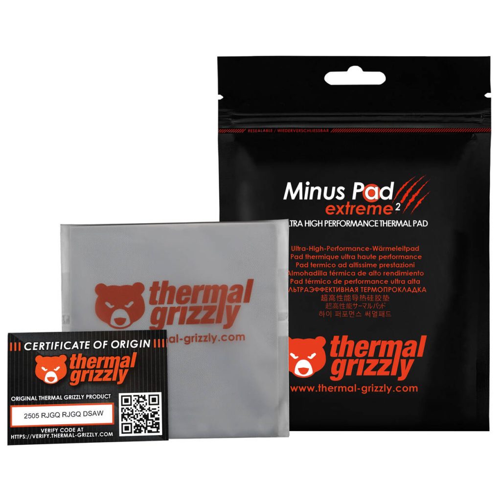 Thermal Grizzly Minus Pad Extreme 2 Thermal Pad - 100 × 100 × 1.5 mm