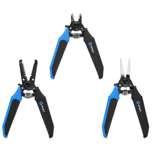 iFixit Mandible 3-Piece Pliers Set – Black/Blue