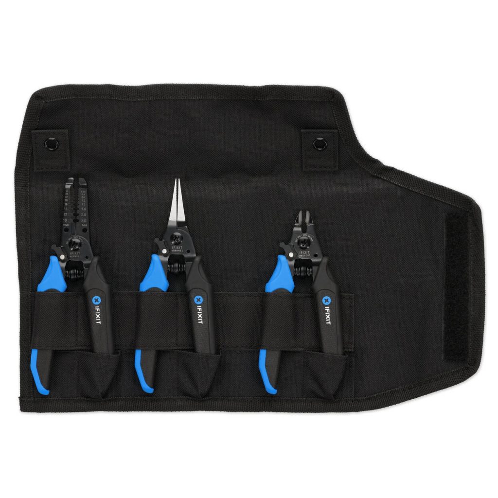 iFixit Mandible 3-Piece Pliers Set - Black/Blue