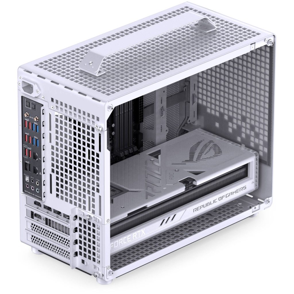 Jonsplus (Jonsbo) Z20 Mesh PC Case, Mini Tower, Micro-ATX, with Carrying Handle - White