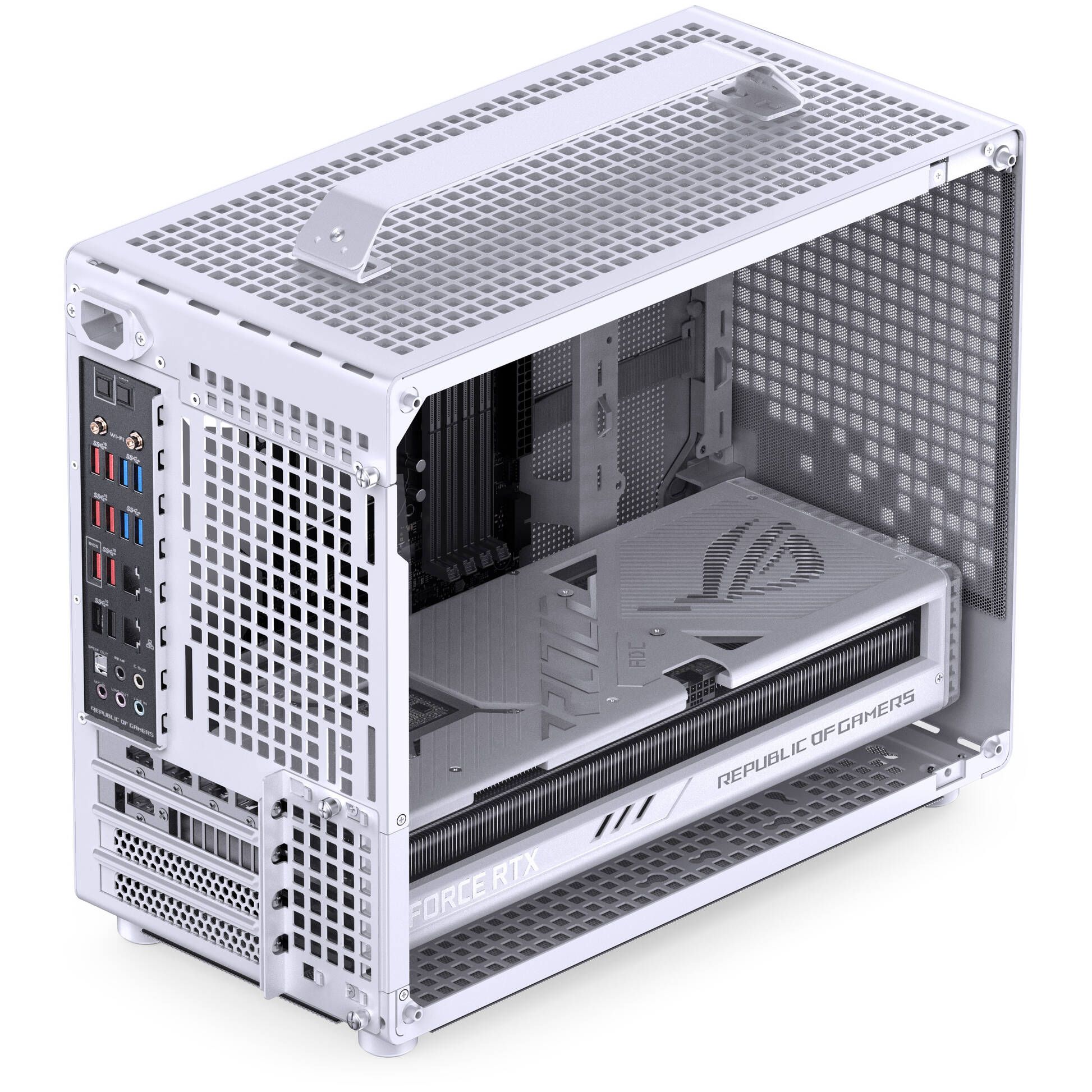 Jonsplus (Jonsbo) Z20 Mesh PC Case, Mini Tower, Micro-ATX, with Carrying Handle - White