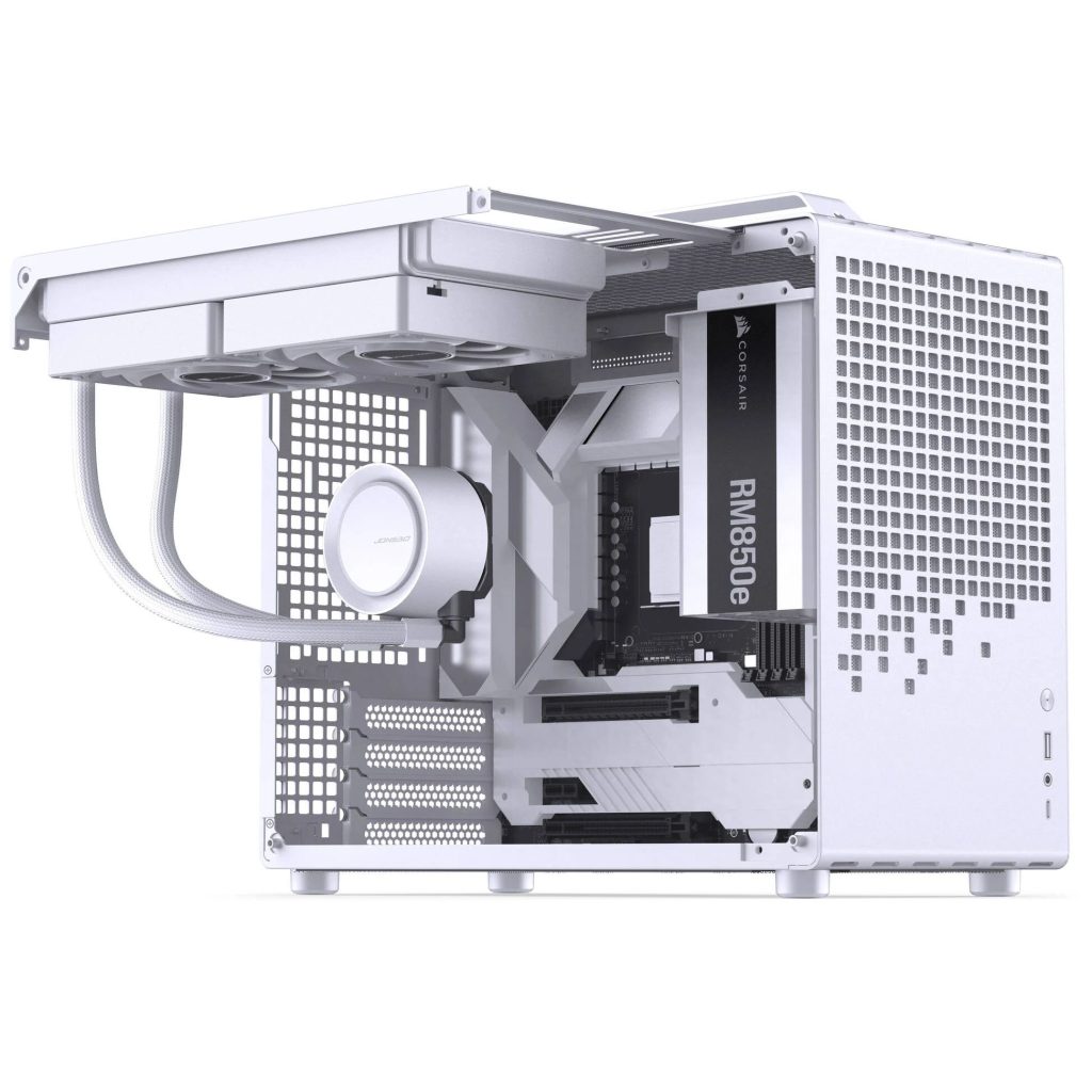 Jonsplus (Jonsbo) Z20 Mesh PC Case, Mini Tower, Micro-ATX, with Carrying Handle - White