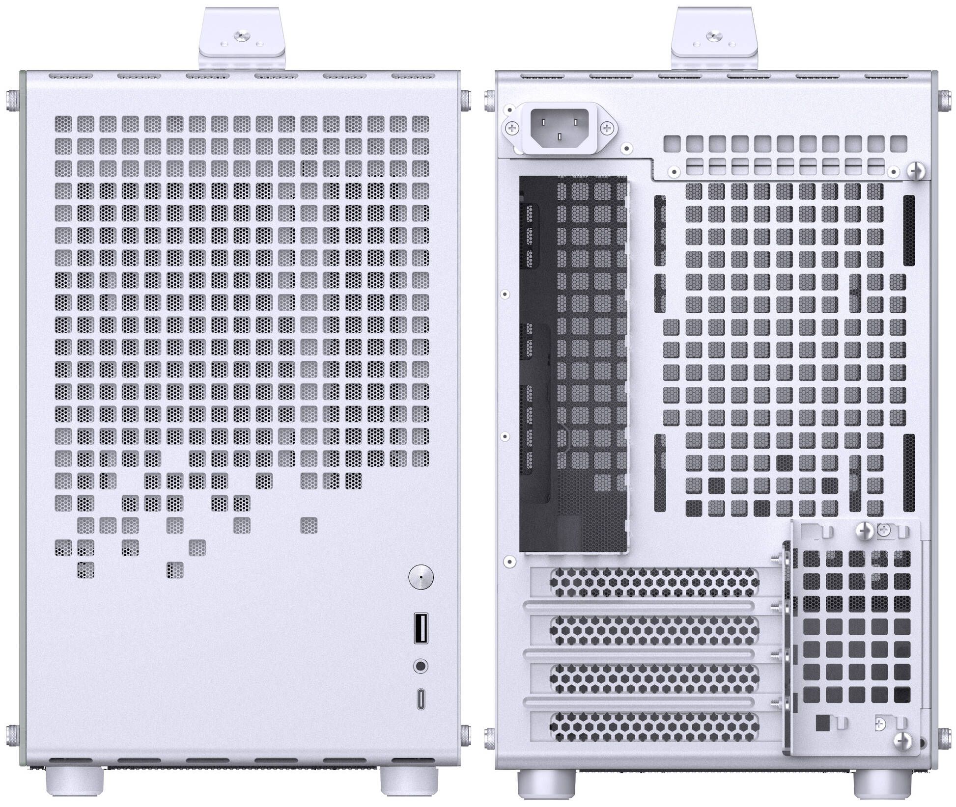 Jonsplus (Jonsbo) Z20 Mesh PC Case, Mini Tower, Micro-ATX, with Carrying Handle - White