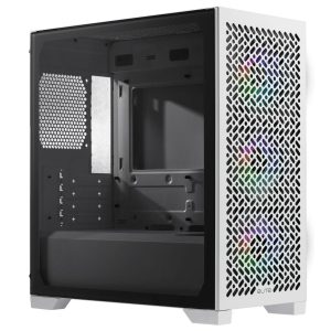 Cooler Master Elite 302 PC Case, Midi Tower, mATX, Tempered Glass - White