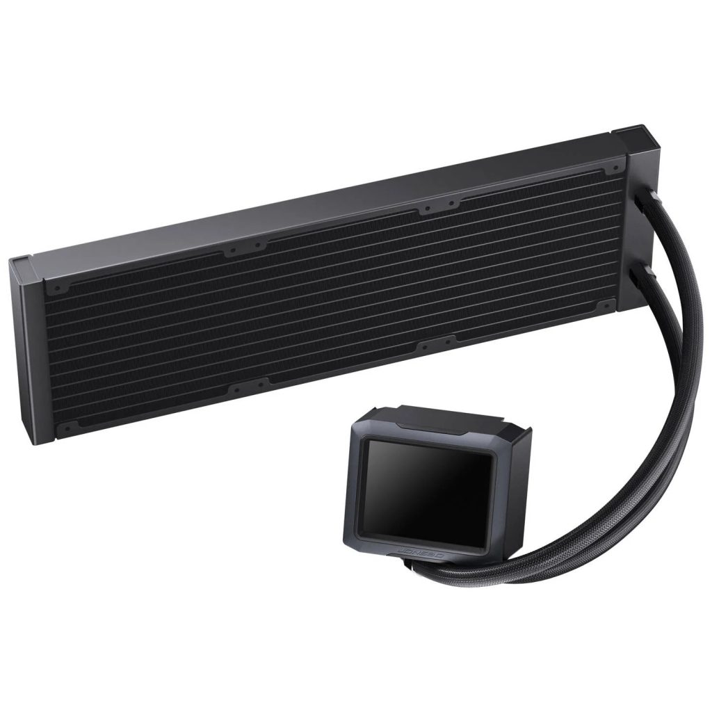 Jonsbo TF3-360SCB AIO CPU Cooler with LCD, ARGB - 360mm, Black