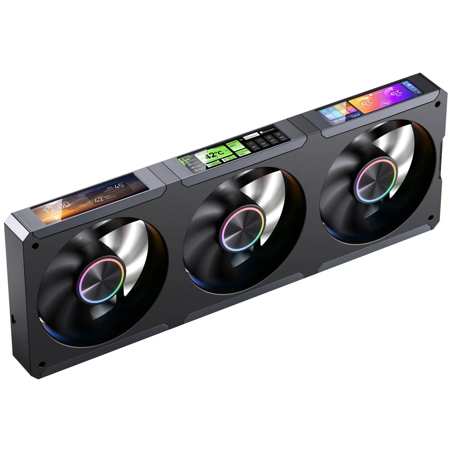 Jonsbo TF3-360SCB AIO CPU Cooler with LCD, ARGB - 360mm, Black