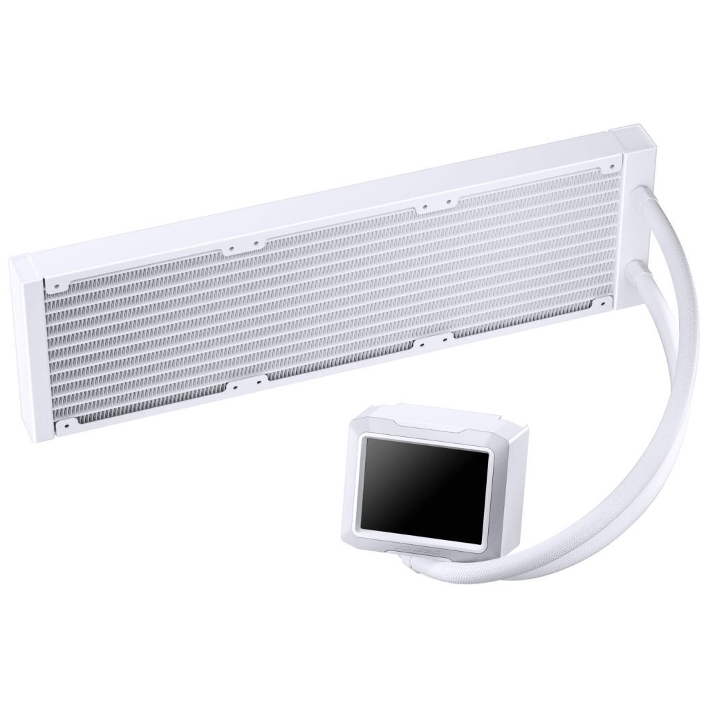 Jonsbo TF3-360SCB AIO CPU Cooler with LCD, ARGB - 360mm, White
