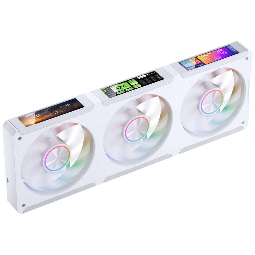 Jonsbo TF3-360SCB AIO CPU Cooler with LCD, ARGB - 360mm, White