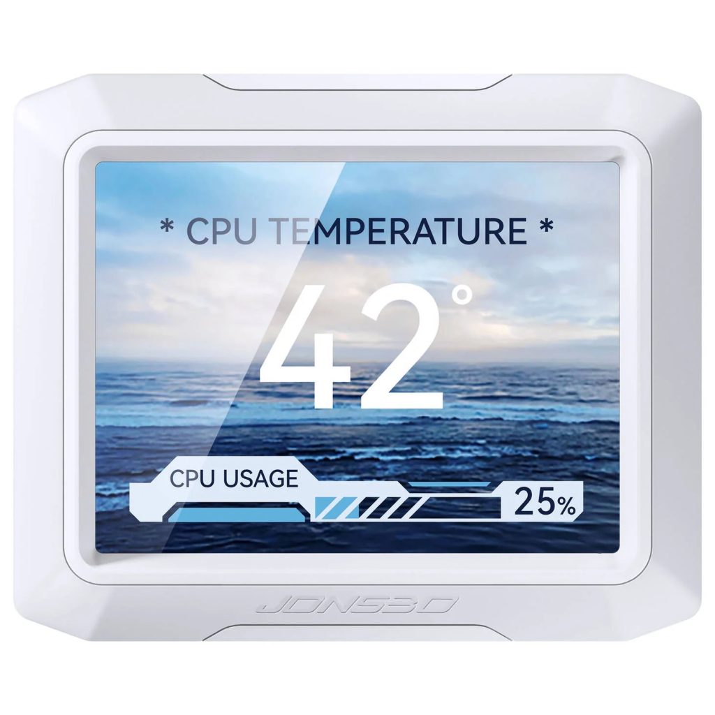 Jonsbo TF3-360SCB AIO CPU Cooler with LCD, ARGB - 360mm, White
