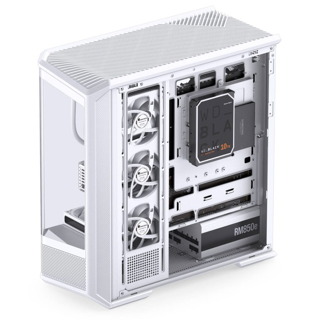 Jonsplus (Jonsbo) D400 PC Case, Midi Tower, ATX, Tempered Glass - White : image 8