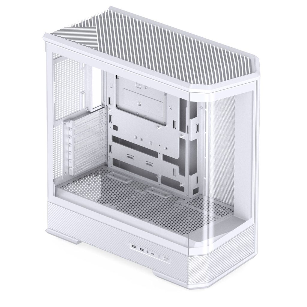 Jonsplus (Jonsbo) D400 PC Case, Midi Tower, ATX, Tempered Glass - White : image 2