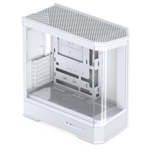 Jonsplus (Jonsbo) D400 PC Case, Midi Tower, ATX, Tempered Glass - White : image 2