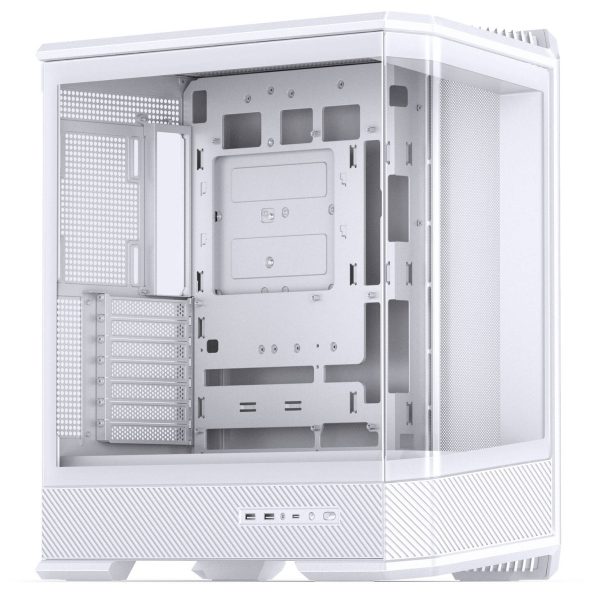 Jonsplus (Jonsbo) D400 PC Case, Midi Tower, ATX, Tempered Glass – White