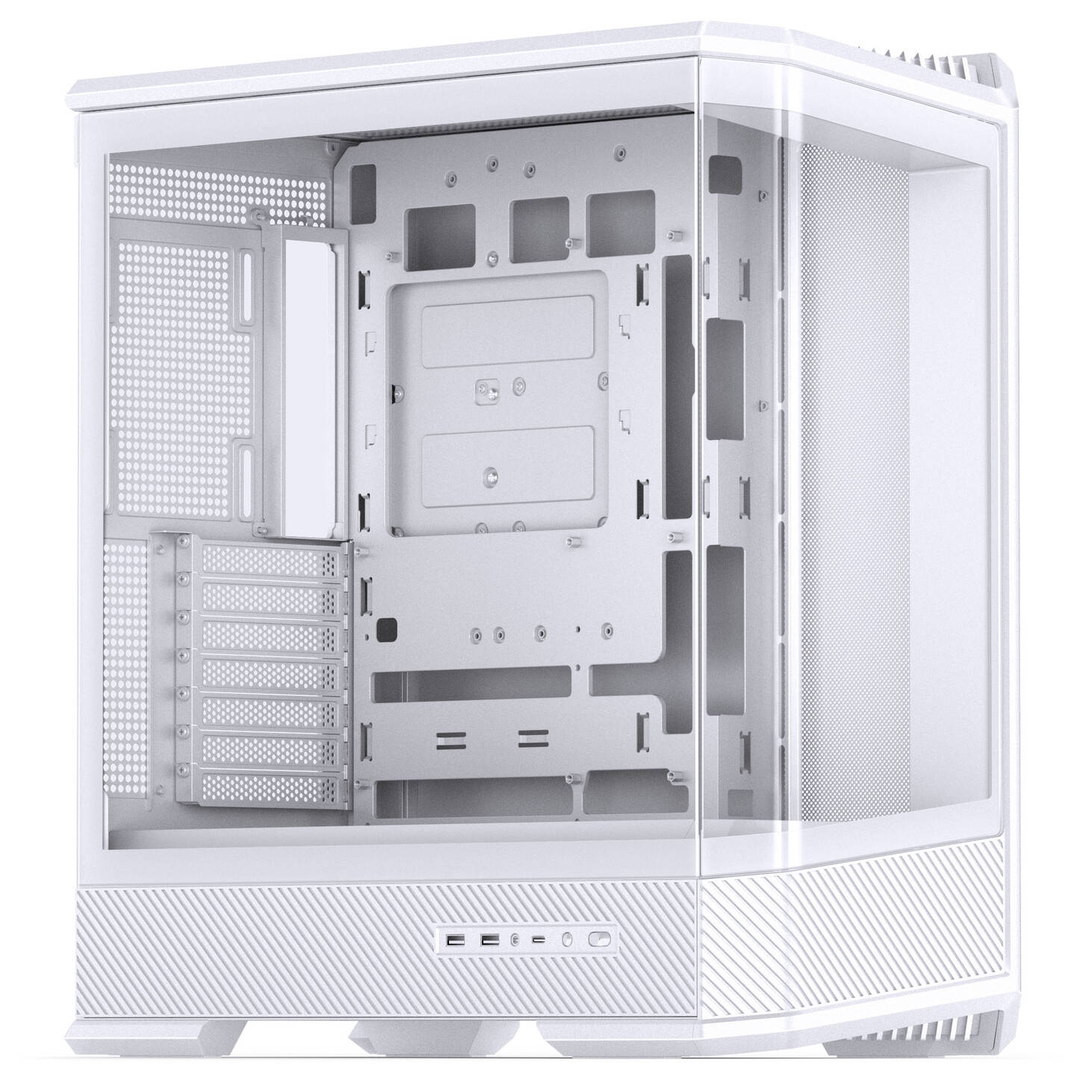 Case PC Jonsbo UMX4 Medio Torre ATX Con Pannello In Vetro - Argento - Chassis Per Computer Gaming