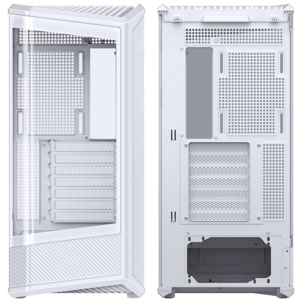 Jonsplus (Jonsbo) D400 PC Case, Midi Tower, ATX, Tempered Glass - White : image 3