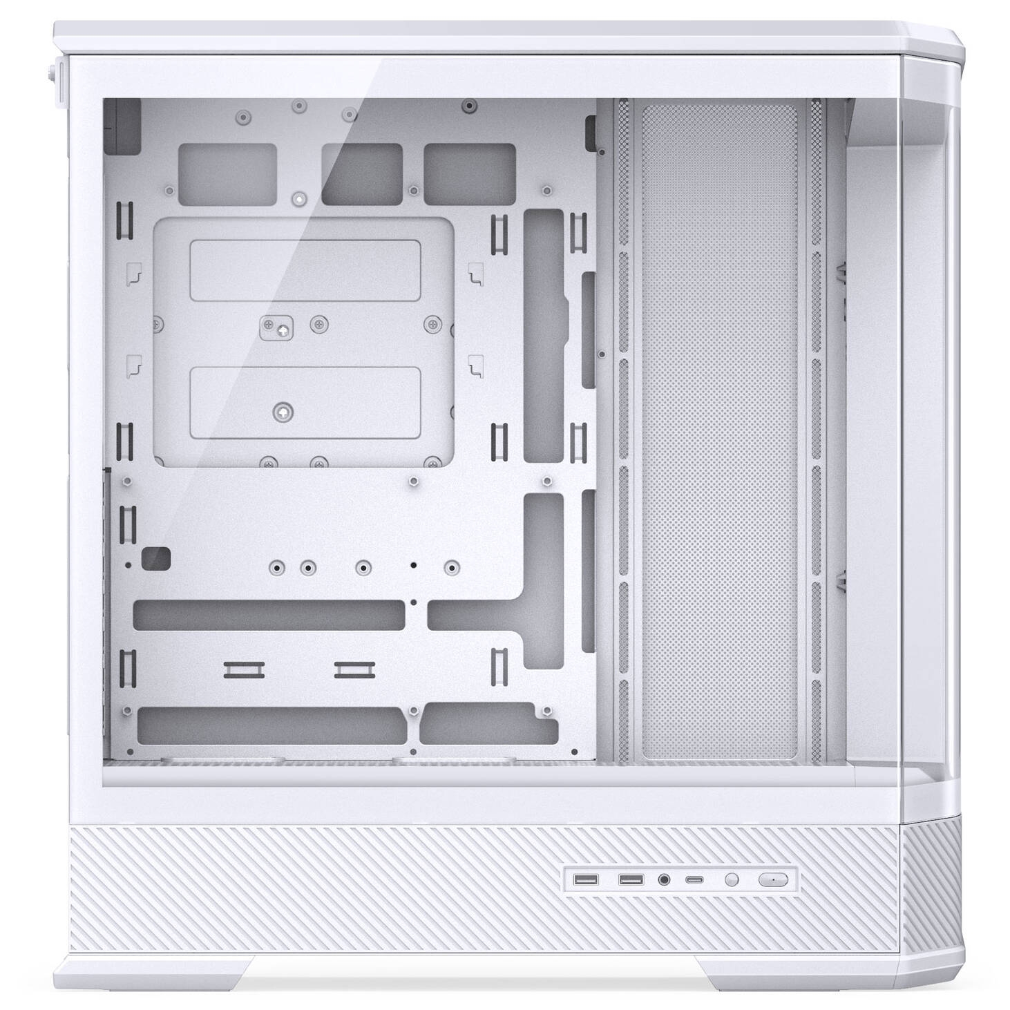 Jonsplus (Jonsbo) D400 PC Case, Midi Tower, ATX, Tempered Glass - White : image 5