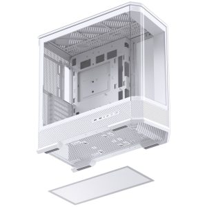Jonsplus (Jonsbo) D400 PC Case, Midi Tower, ATX, Tempered Glass - White : image 4