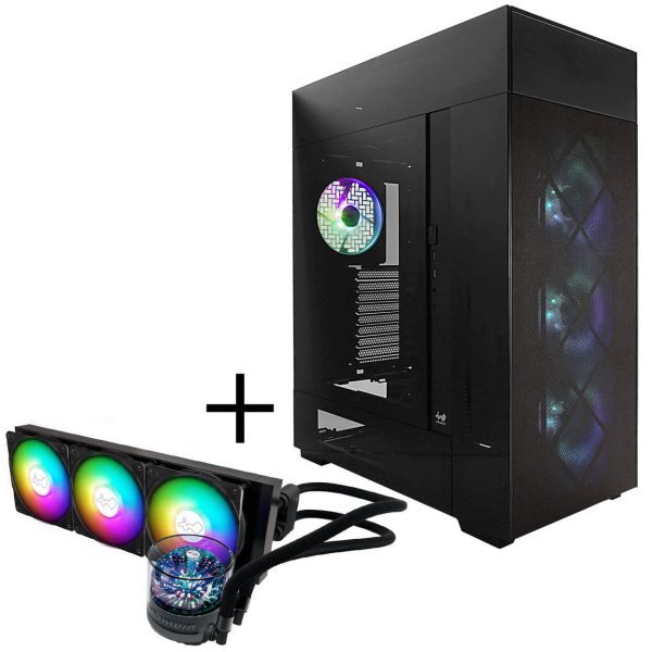 InWin Modfree Deluxe Big Tower Tempered Glass + InWin NR36 ARGB AiO Water Cooling – 360mm