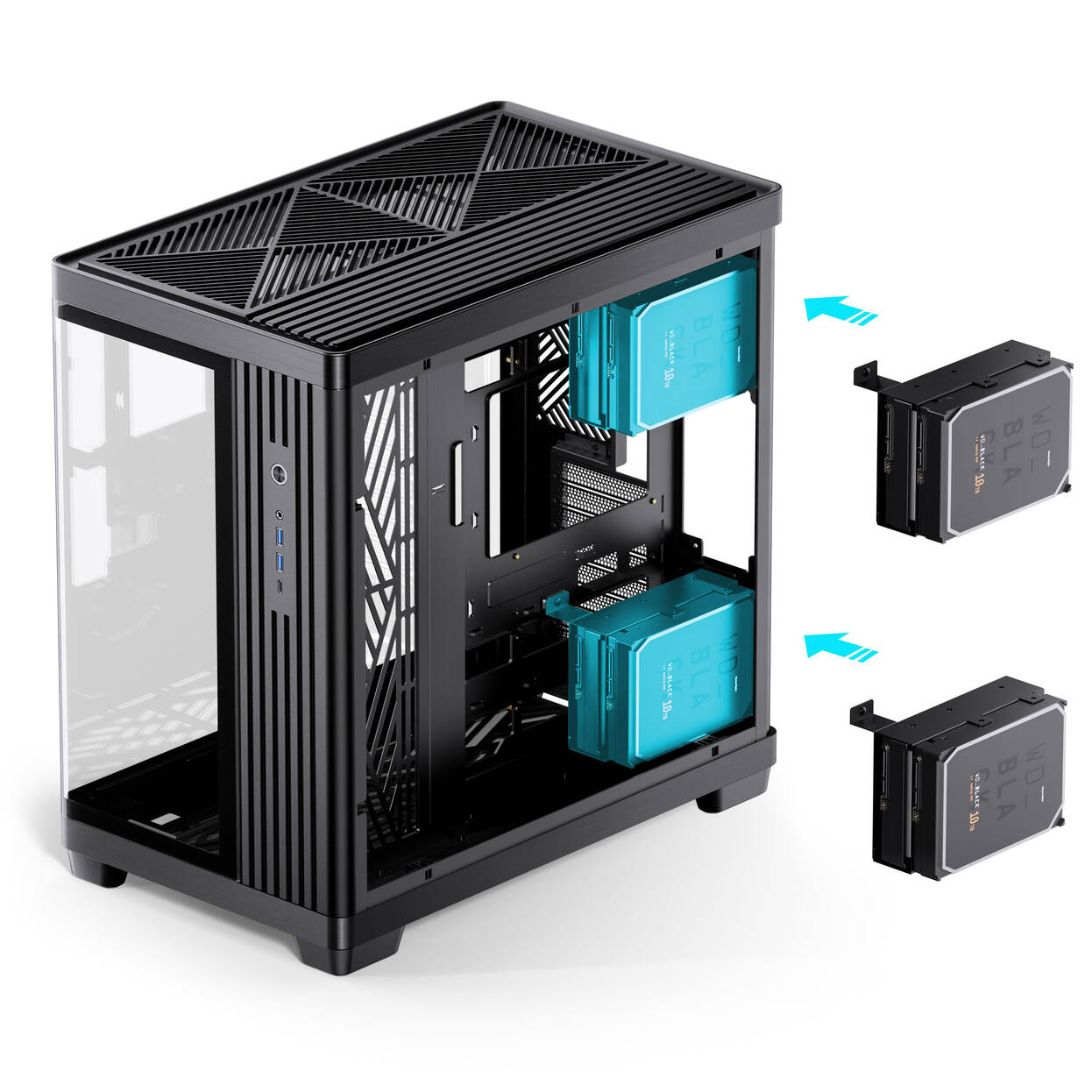 Jonsbo TK-4 Case, Mid-Tower, ATX, Tempered Glass - Black