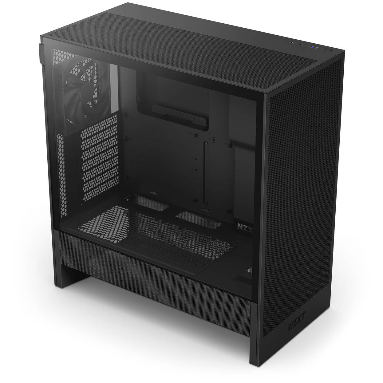 NZXT H5 Flow RGB PC Case, Mid Tower, ATX, RGB, Tempered Glass - Black