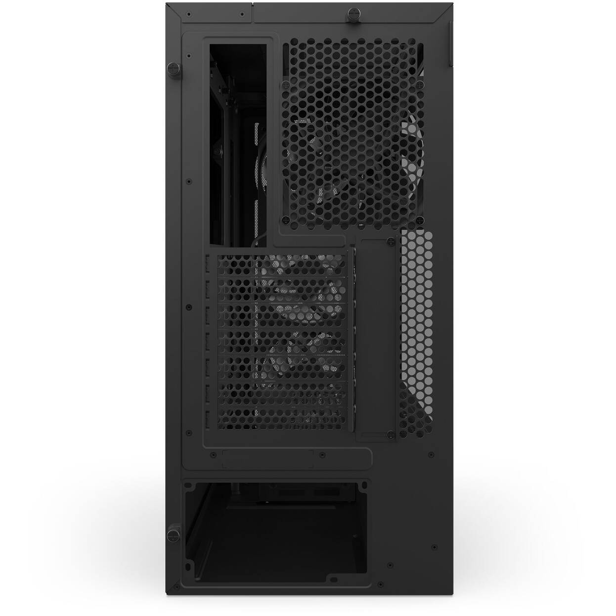 NZXT H5 Flow RGB PC Case, Mid Tower, ATX, RGB, Tempered Glass - Black