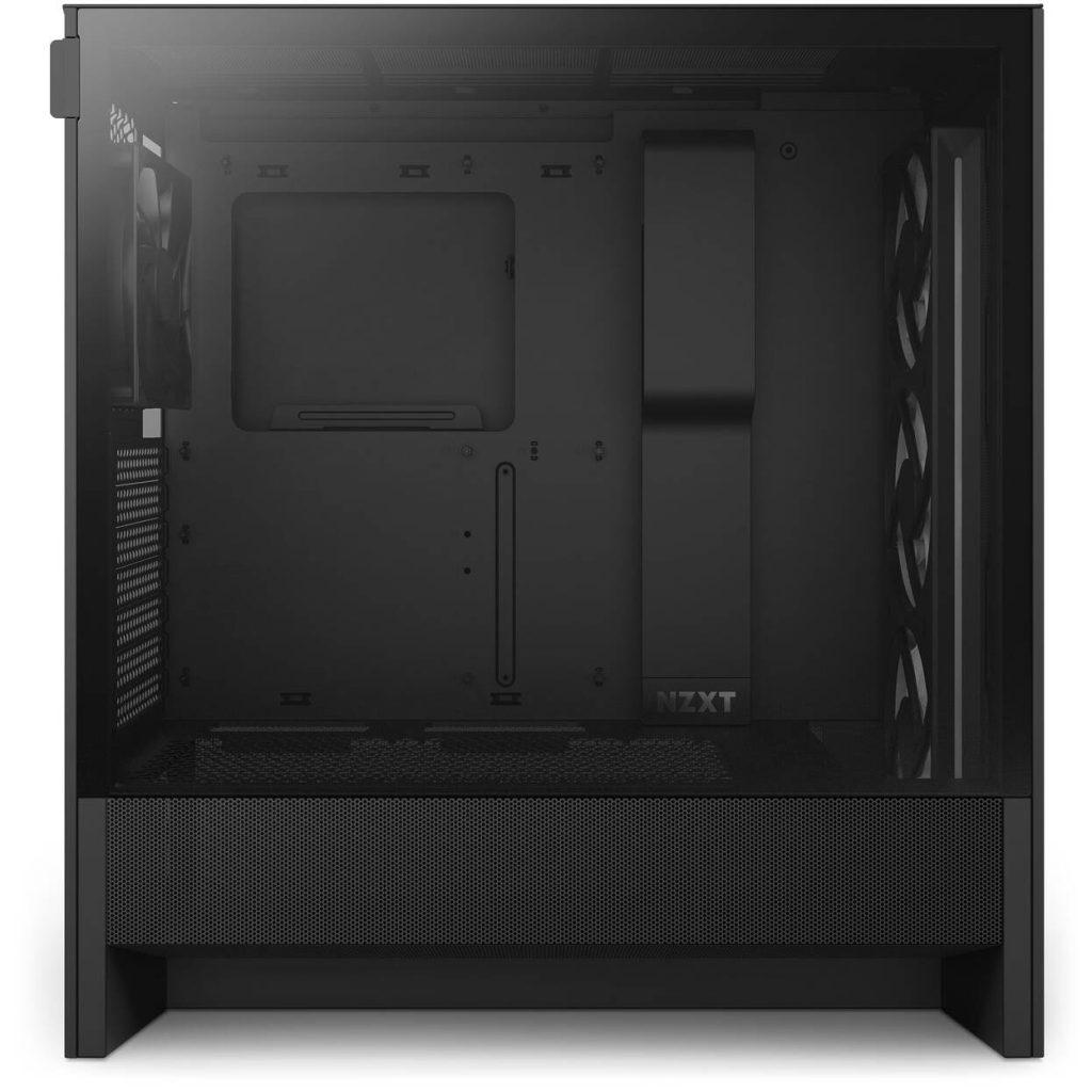 NZXT H5 Flow RGB PC Case, Mid Tower, ATX, RGB, Tempered Glass - Black